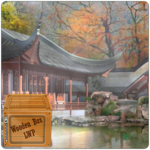 misty chinese garden wallpaper android application logo